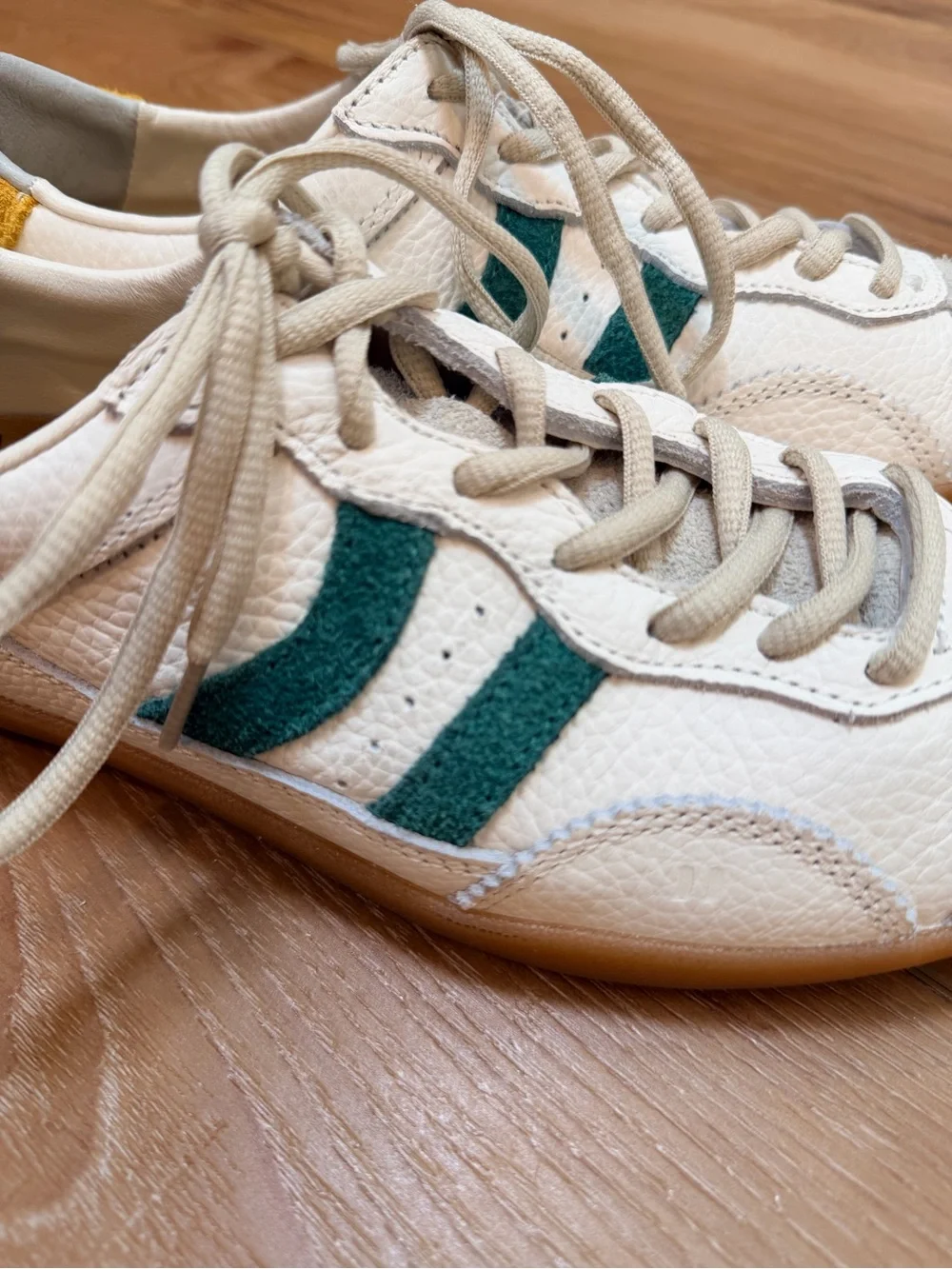 Coolway Goal Men’s Sneakers White Green Mustard Gum Sole Size 6 EU 40